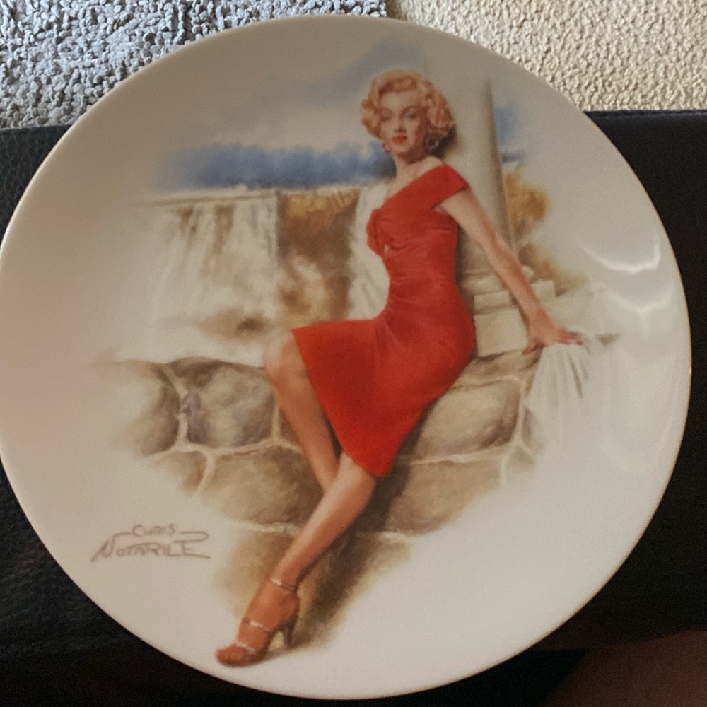 Marilyn Monroe Collectors Plate Delphi Niagara vtg